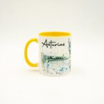 Taza cerámica Plumilla Asturias frontal | Asturias Encantada