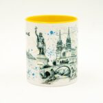Taza cerámica Plumilla Asturias detalle | Asturias Encantada