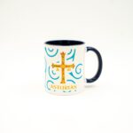 Taza cerámica Cruz de la Victoria Asturias frontal | Asturias Encantada