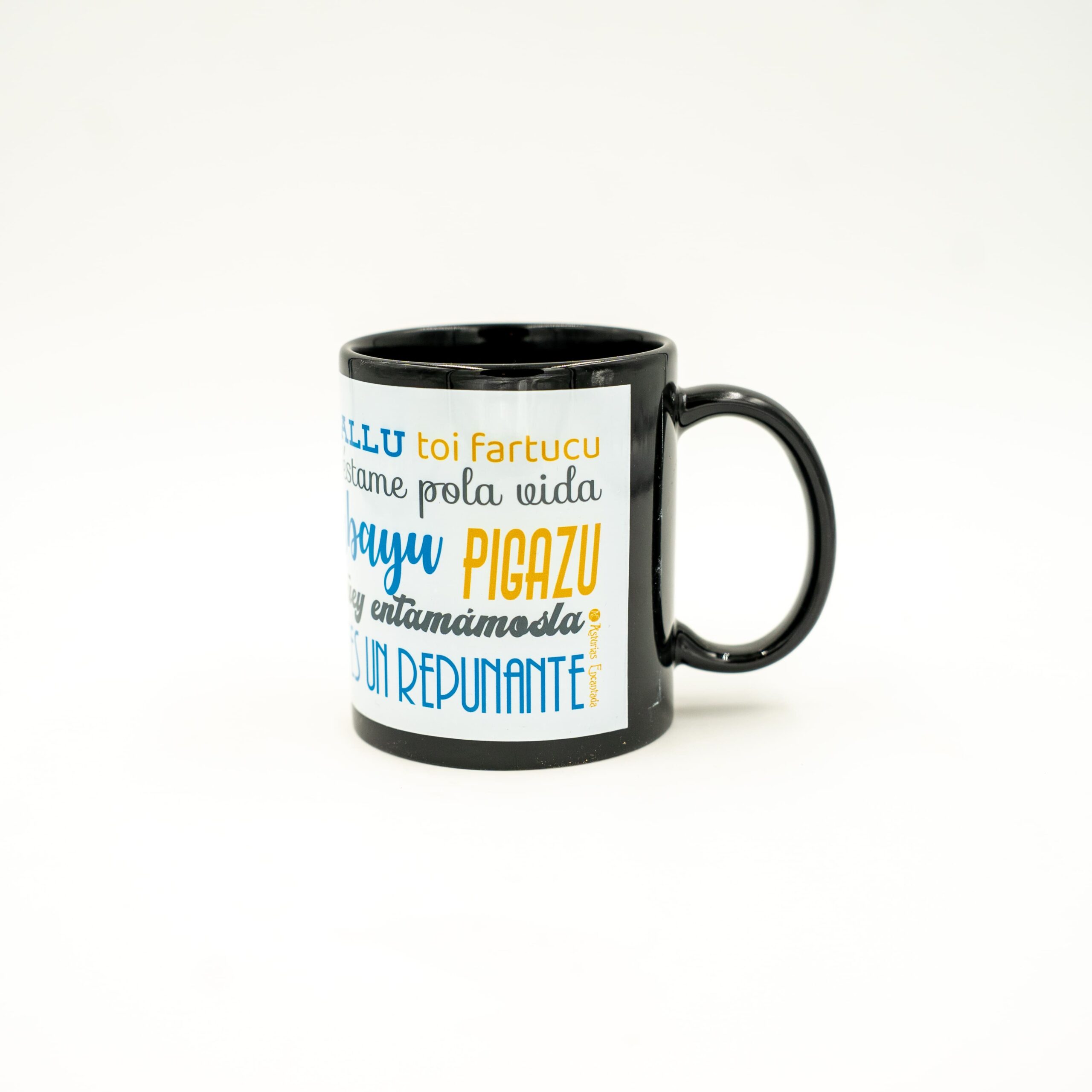 Taza cerámica Frases N'Asturianu detalle | Asturias Encantada