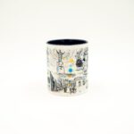 Taza cerámica Plumilla Oviedo detalle | Asturias Encantada