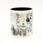 Taza cerámica Plumilla Oviedo detalle | Asturias Encantada
