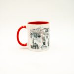 Taza cerámica Plumilla Gijón detalle | Asturias Encantada