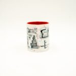 Taza cerámica Plumilla Gijón detalle | Asturias Encantada
