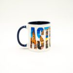 Taza cerámica Composición de Asturias detalle | Asturias Encantada