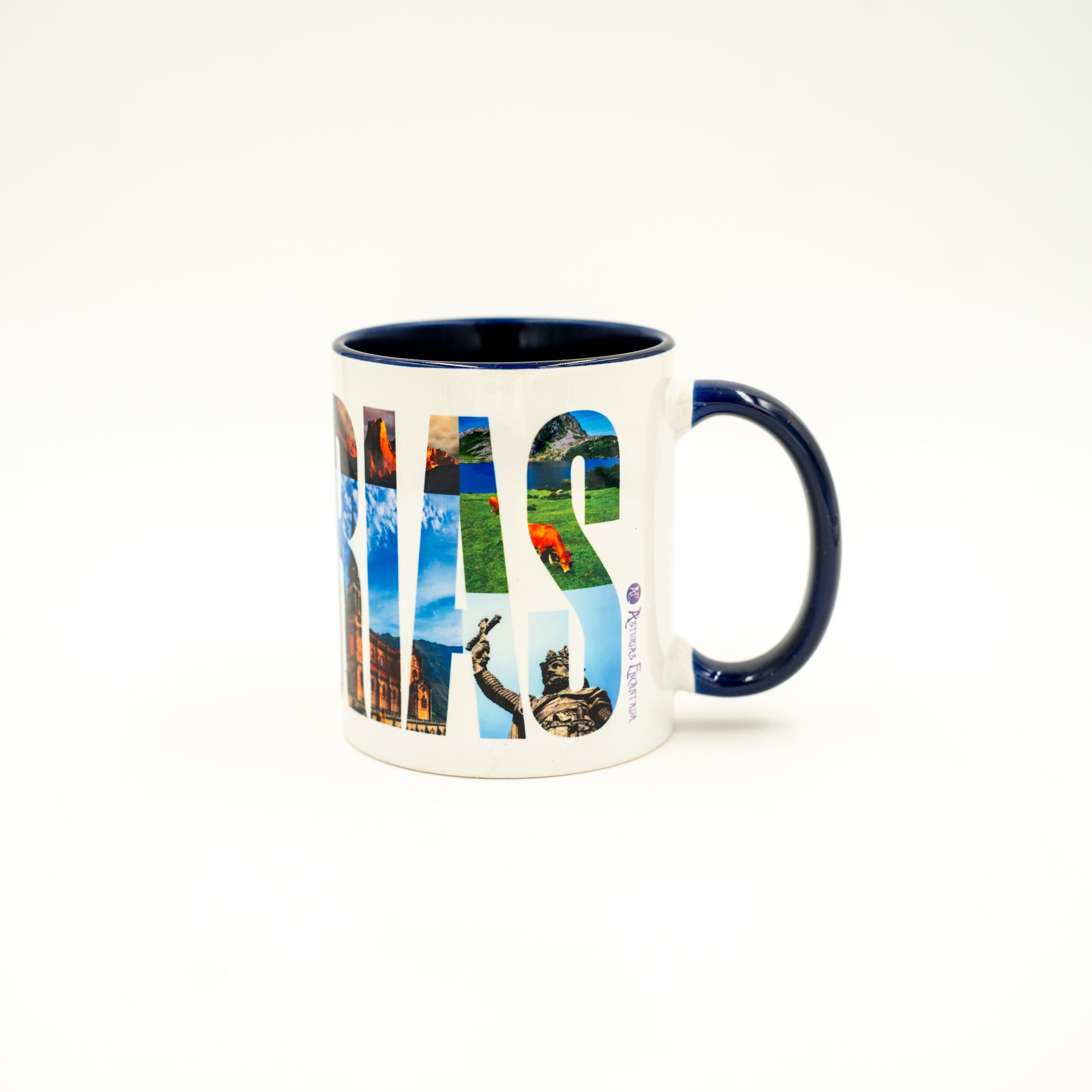 Taza cerámica Composición de Asturias detalle | Asturias Encantada