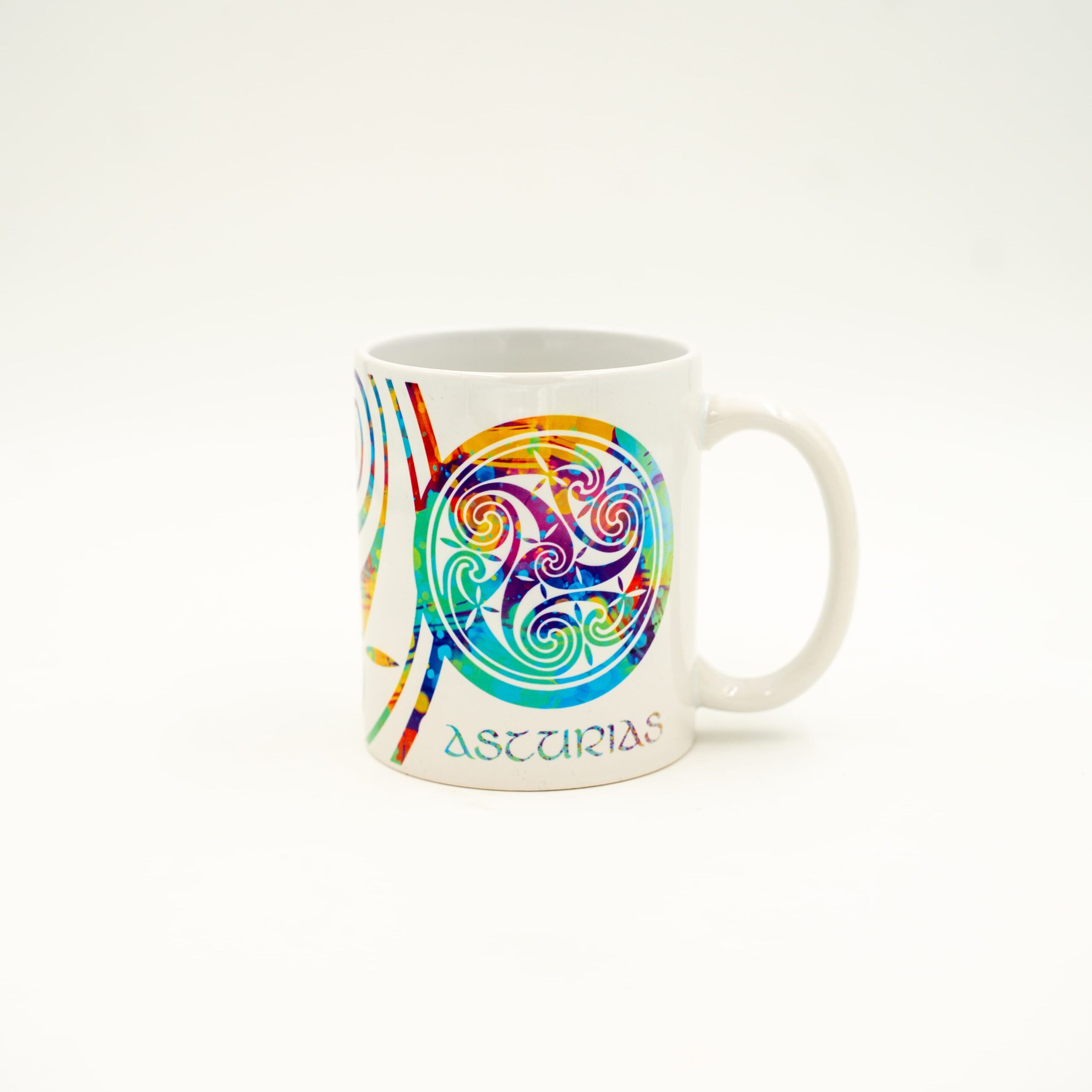 Taza cerámica Celta Asturias frontal | Asturias Encantada