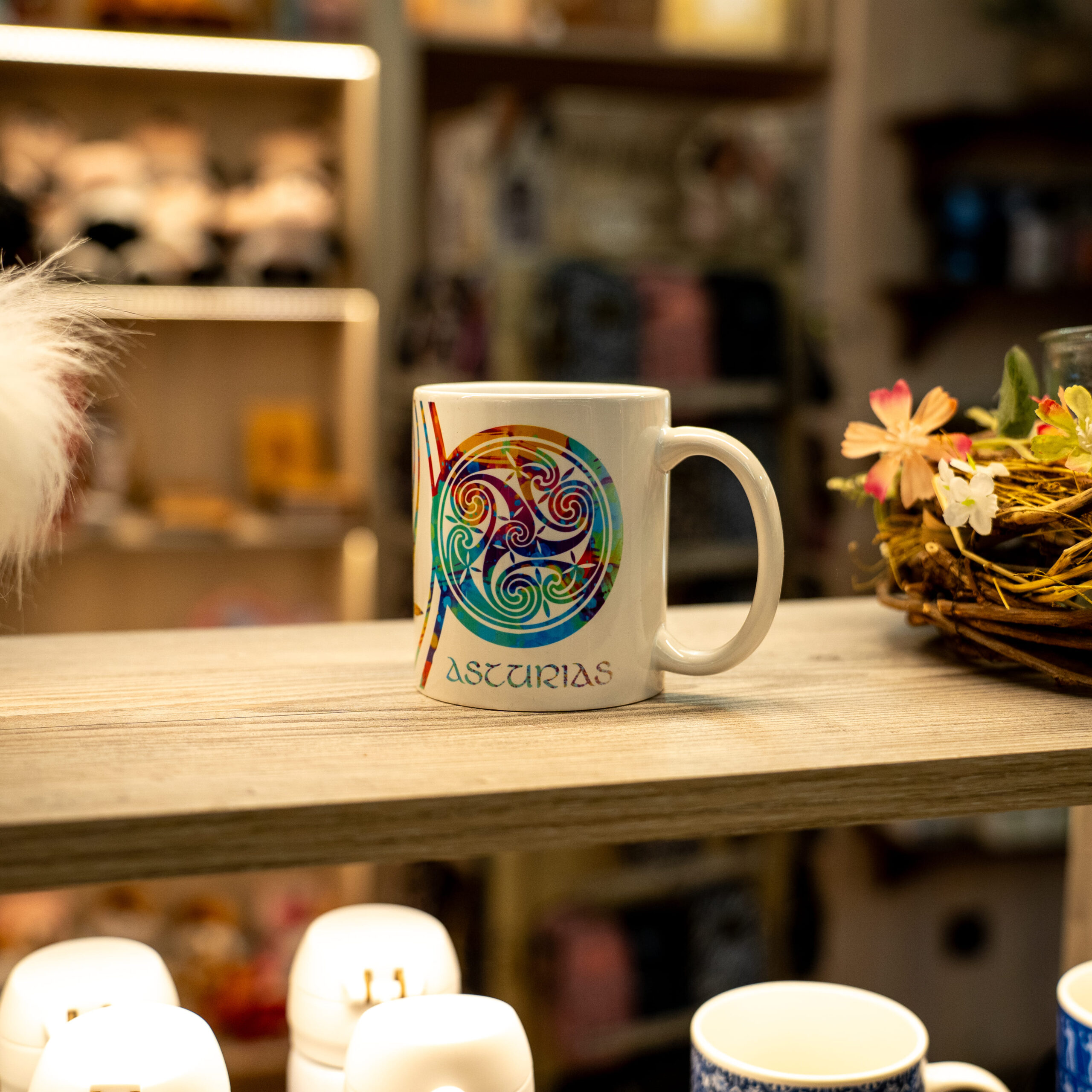 Taza cerámica Celta Asturias frontal | Asturias Encantada