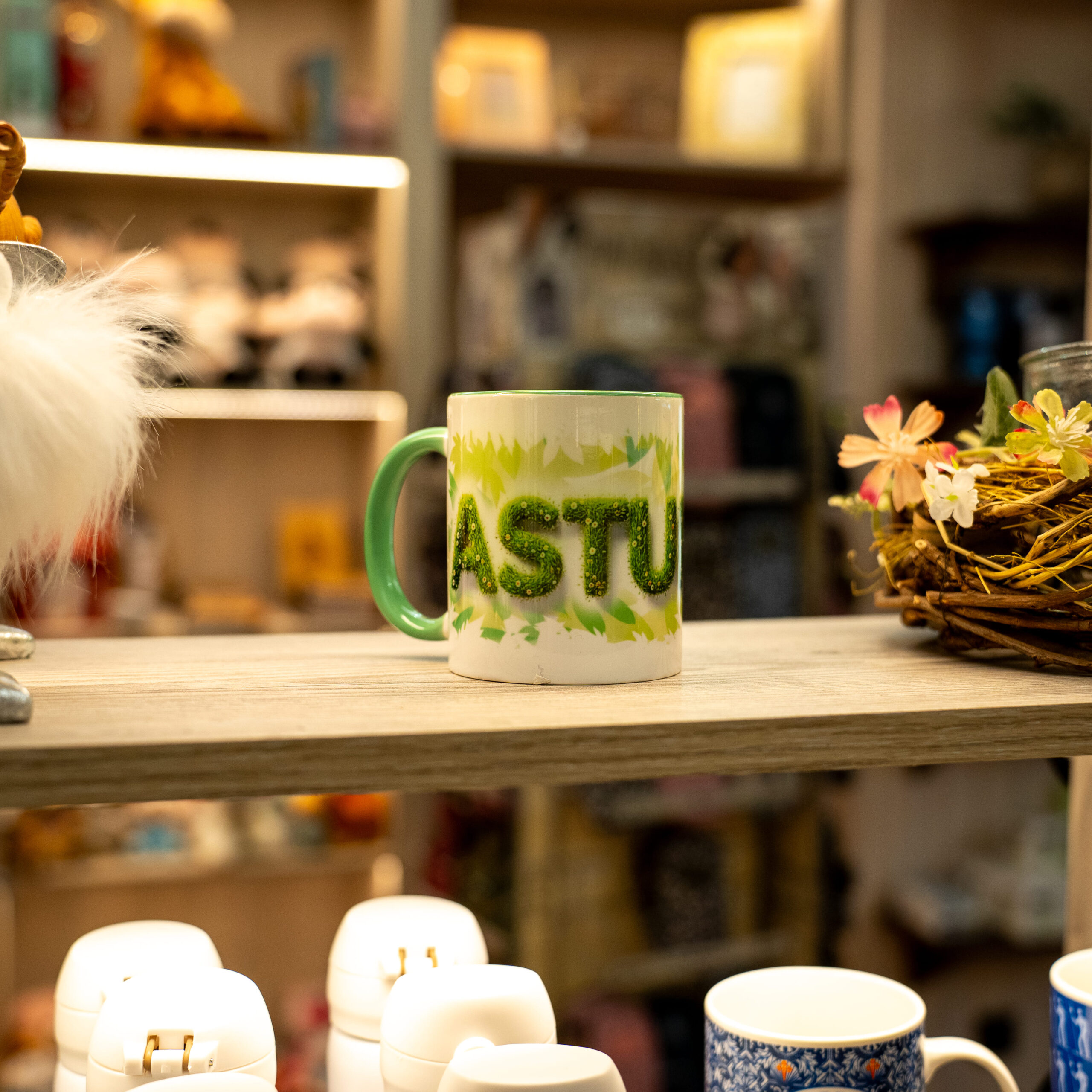 Taza cerámica Asturias Prau detalle | Asturias Encantada